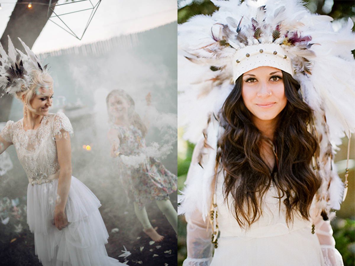 novias corona plumas_bridal feather crown headpiece
